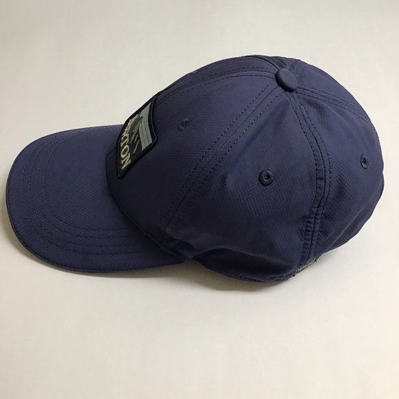 Burton Snowboards Vermont Hat Blue Green Mountain Adjust Strap 100% Poly Ski Cap - Picture 7 of 14